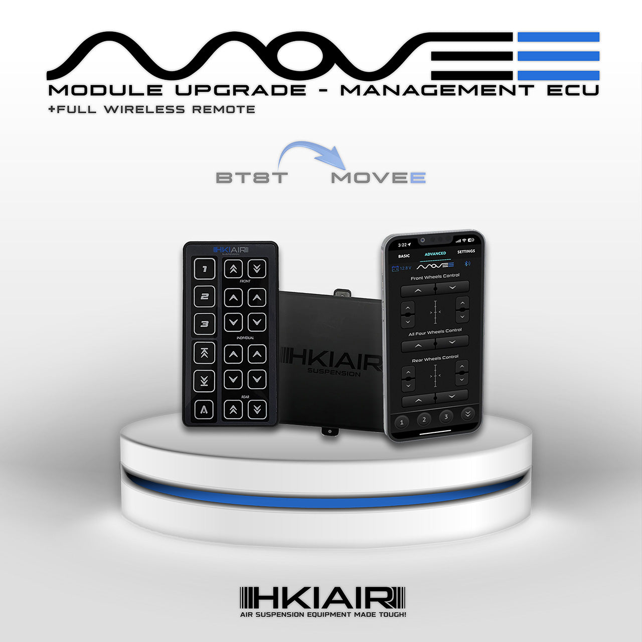 Movee Module Upgrade Bluetooth Air Suspension Management - BT8T To MOVEE - HKI Air Suspension Worldwide