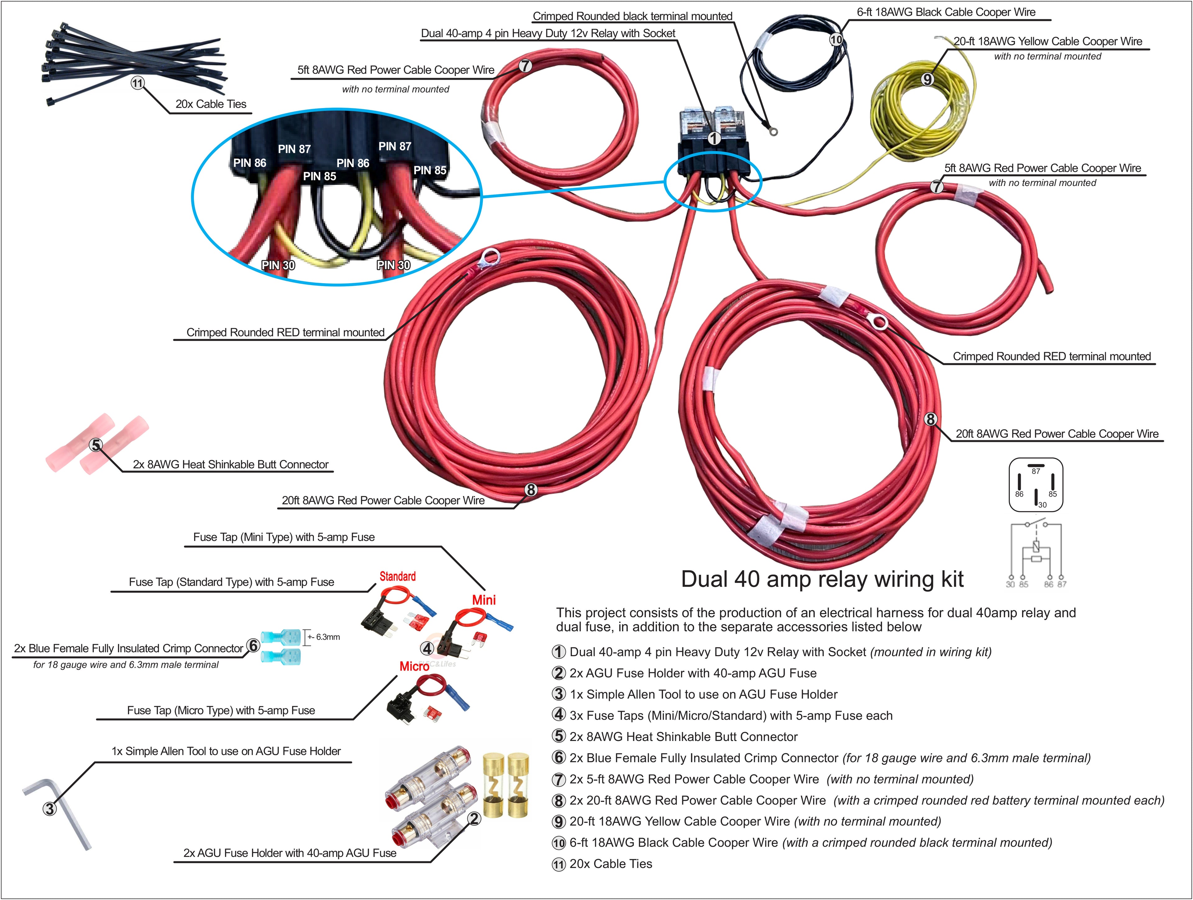 Dual Air Compressors Harness - Easy Setup - HKI Air Suspension Worldwide
