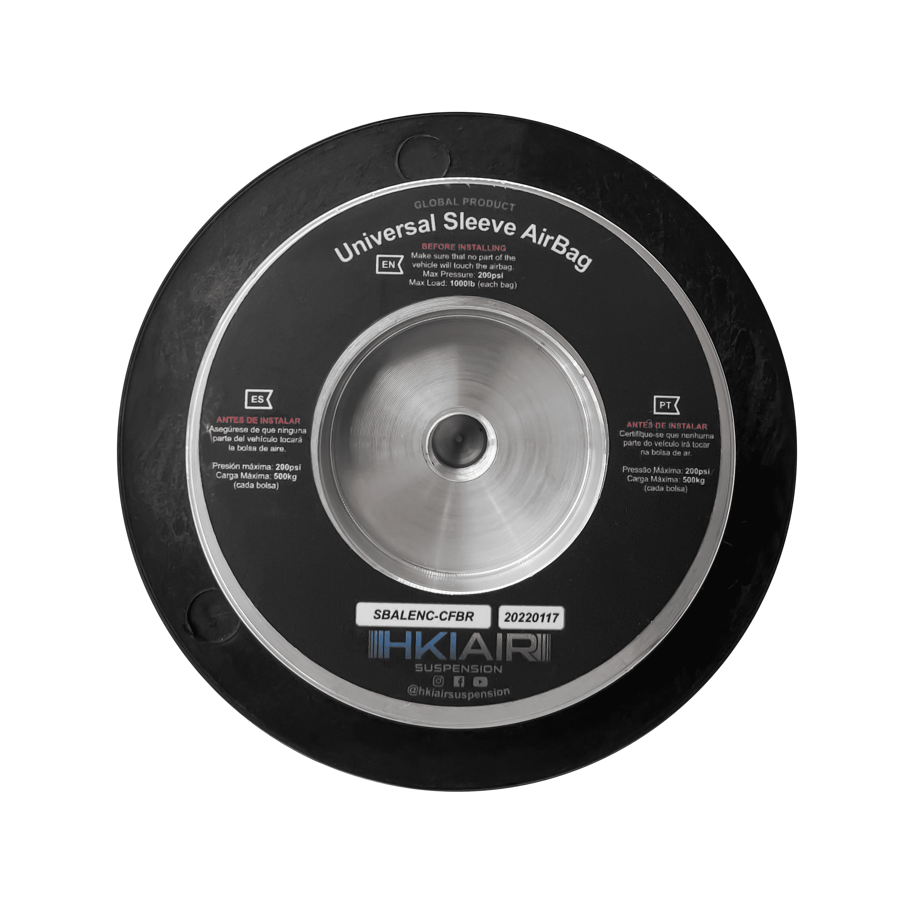 2x Universal Sleeve Air Bag - Enclosed (no shaft channel) - HKI Air Suspension Worldwide