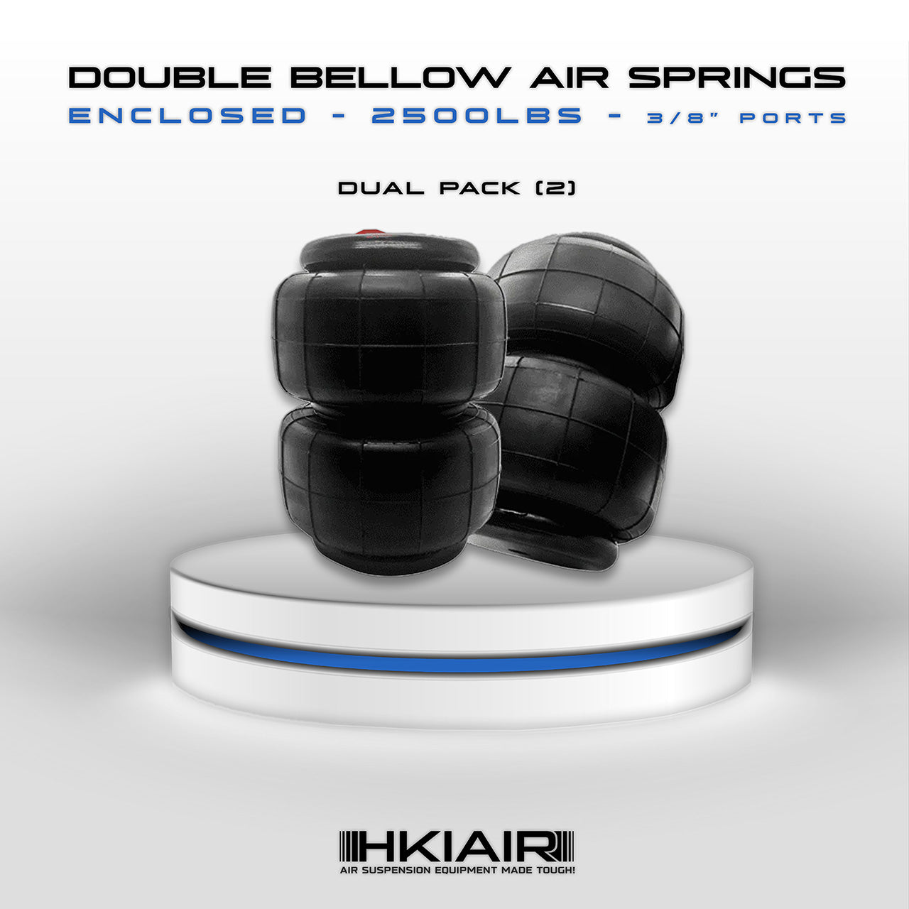 Dual Pack (2) Double Convoluted Air Bag 2500 - HKI Air Suspension Worldwide