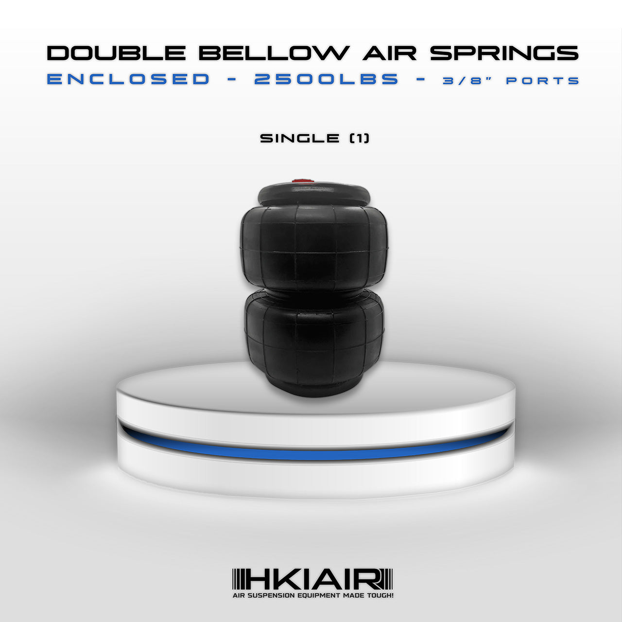 Single Double Convoluted Air Bag 2500lbs - 3/8" - HKI Air Suspension Worldwide