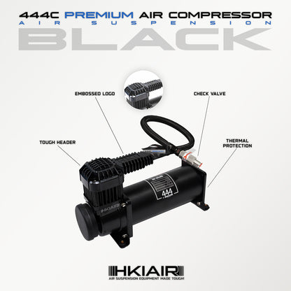 DUAL HKI Premium 444C BLACK Air Suspension Compressor