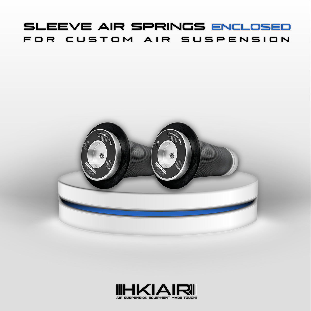 2x Universal Sleeve Air Bag - Enclosed (no shaft channel) - HKI Air Suspension Worldwide