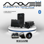 Remote Controlled Bluetooth Air Suspension Management + 4 Corner Valve Manifold + 5in1 Digital Air Pressure Gauge