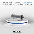 Polished Aluminum Air Tank (3 Gallons) - HKI Air Suspension Worldwide
