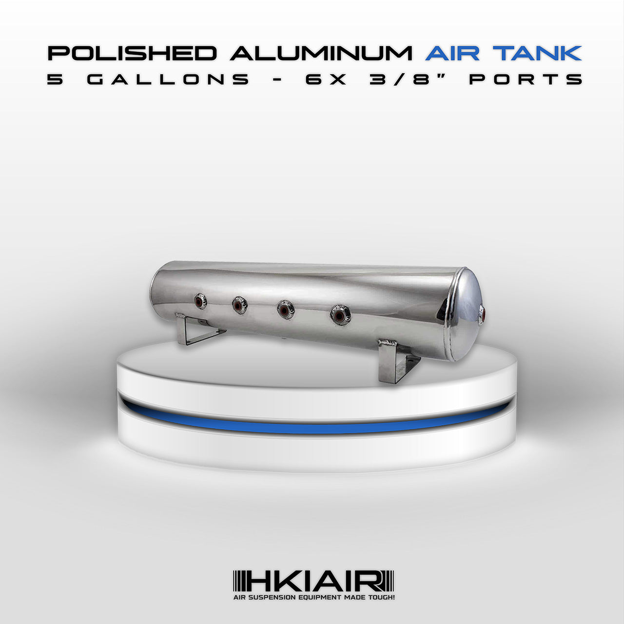 Polished Aluminun Air Tank (5 Gallons) - HKI Air Suspension Worldwide