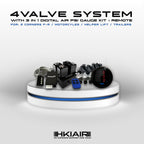 RF-4 + 2 Corner Valve Manifold + 3in1 Digital Air Pressure Gauge - HKI Air Suspension Worldwide