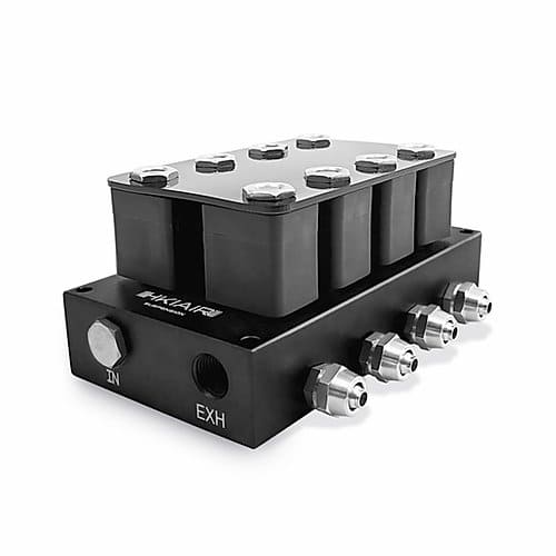 BT8T - Time Based Air Management + 4 Corner Valve Manifold + 5in1 Digital Air Pressure Gauge - HKI Air Suspension Worldwide