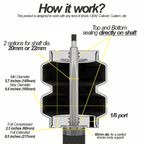 Single Double Bellow Air Bag - With Shaft Channels - 20 or 22mm - HKI Air Suspension Worldwide