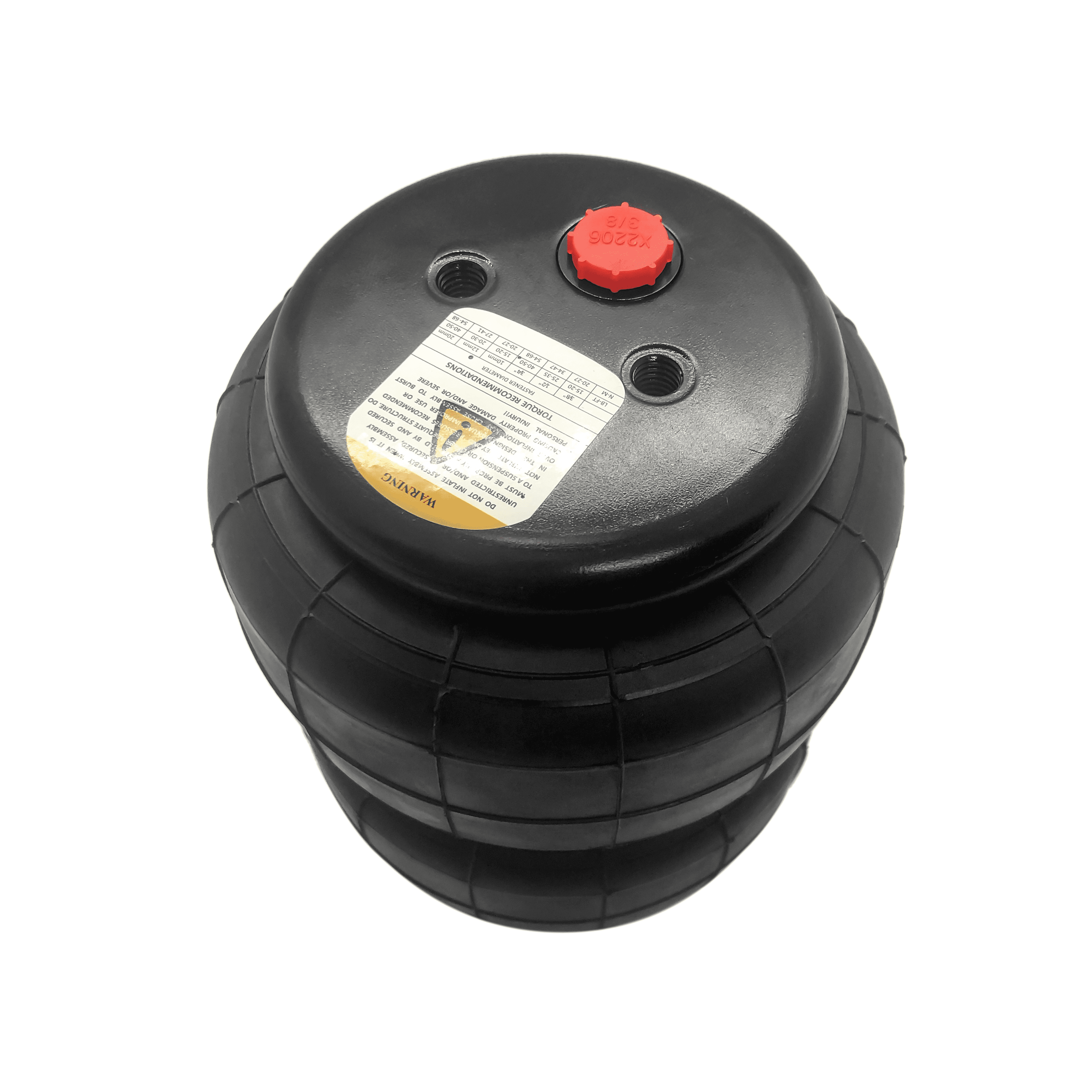 Single Double Convoluted Air Bag 2500lbs - 3/8" - HKI Air Suspension Worldwide
